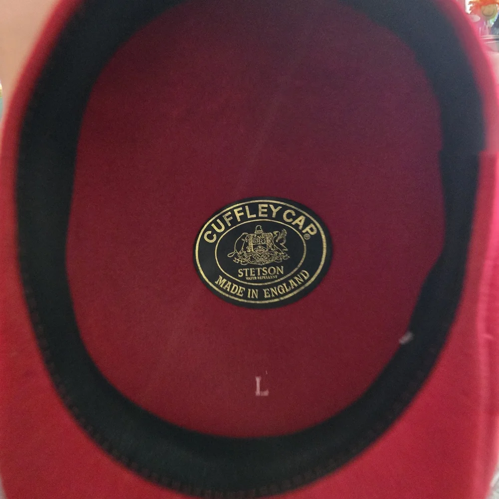 Vintage Stetson Red Cuffley CAP Made In England PRISTINE!! - Picture 5 of 6